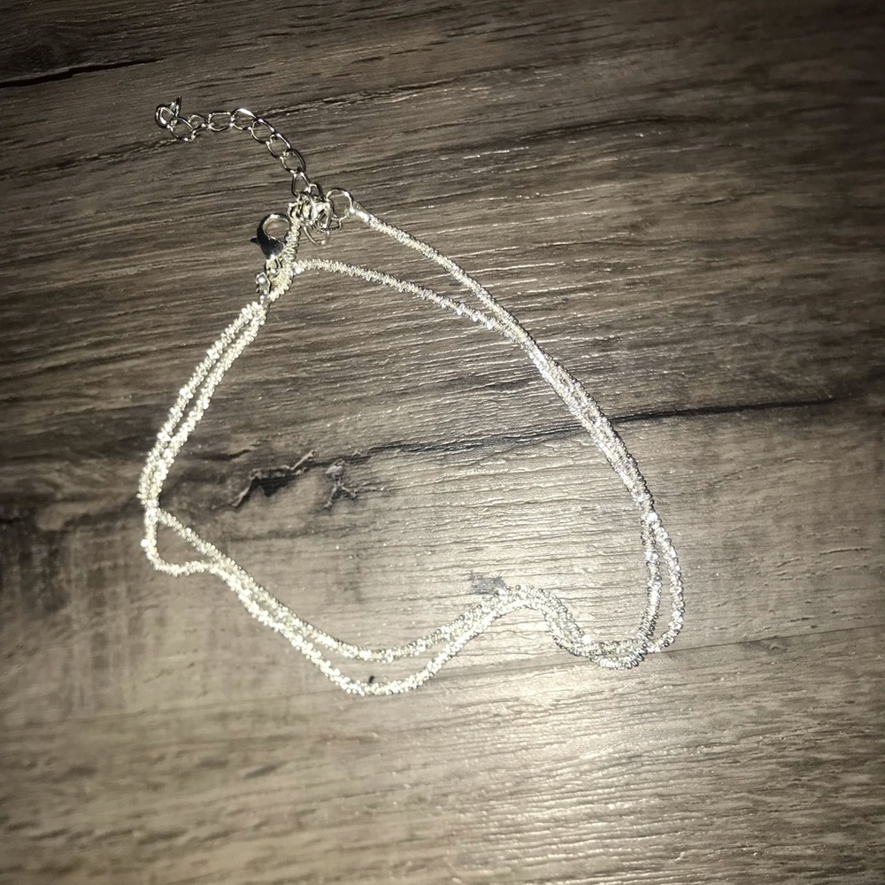 SHEIN faux diamond anklet
